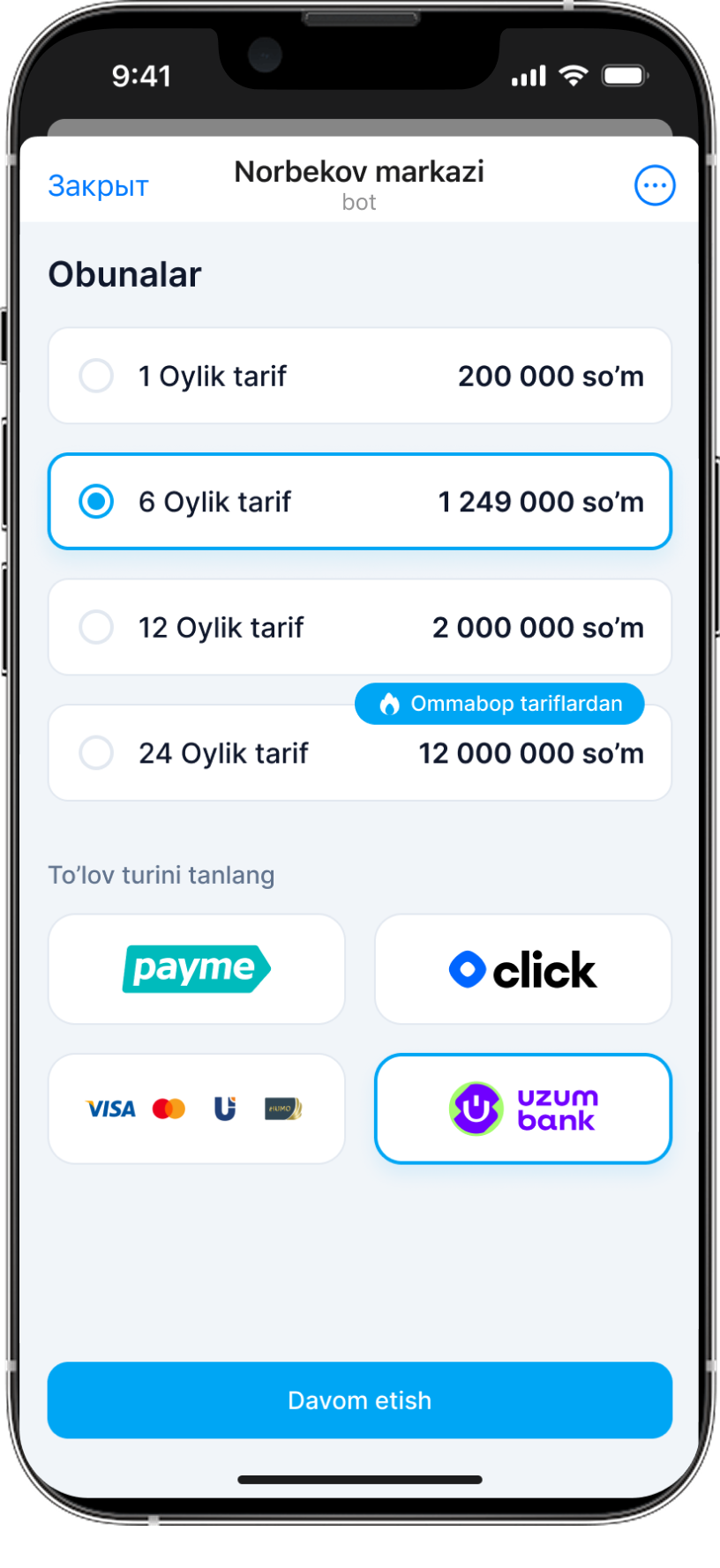 SayqalSchool — mini ilova